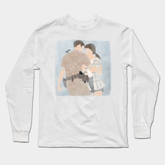 Descendants of the sun FANART 02 Long Sleeve T-Shirt by Giullia - Yeppeunyeppeun Art